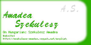 amadea szekulesz business card